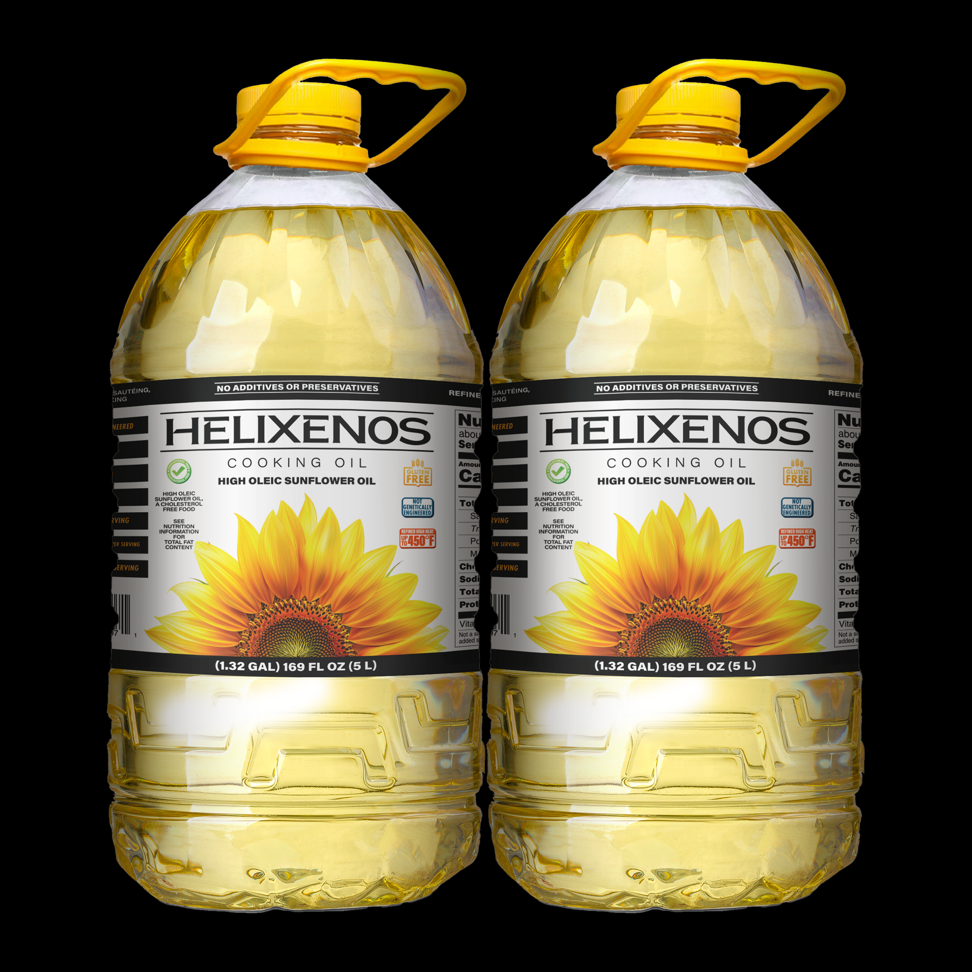 2 Pack Helixenos 100% High Oleic Sunflower Oil 5L
