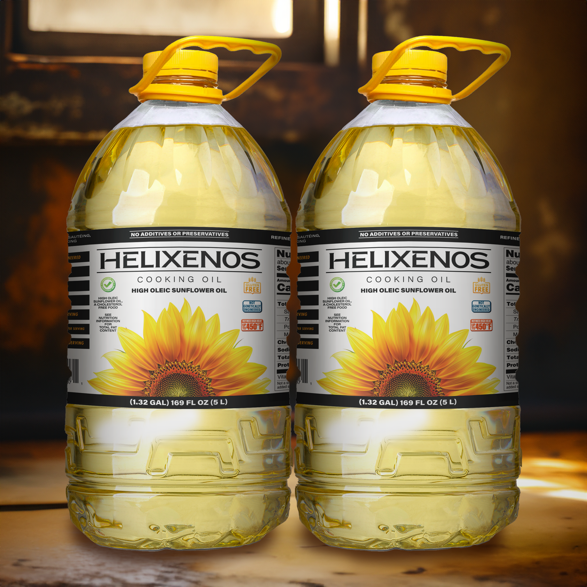 2 Pack Helixenos 100% High Oleic Sunflower Oil 5L