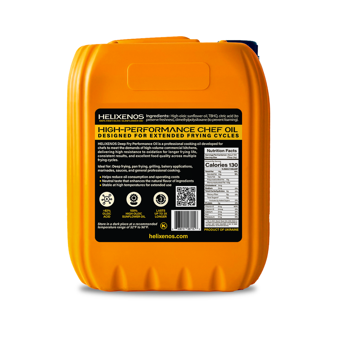 HELIXENOS High Oleic Sunflower Oil 35 lb Foodservice Frying Oil