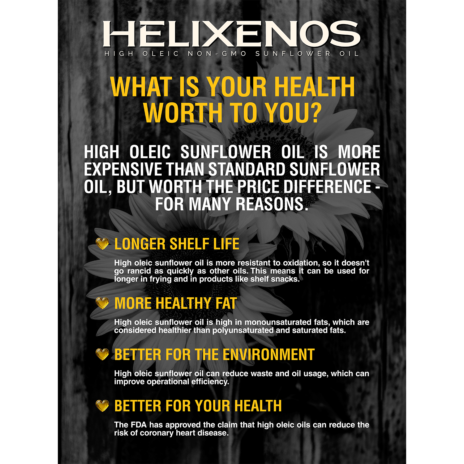Helixenos 100% High Oleic Sunflower Oil 5L