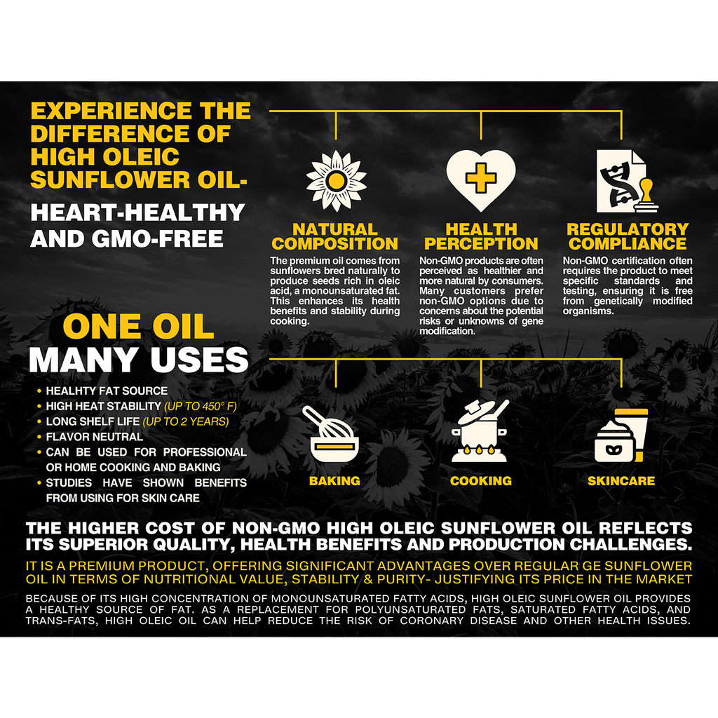 3 Pack Helixenos 100% High Oleic Sunflower Oil 1L